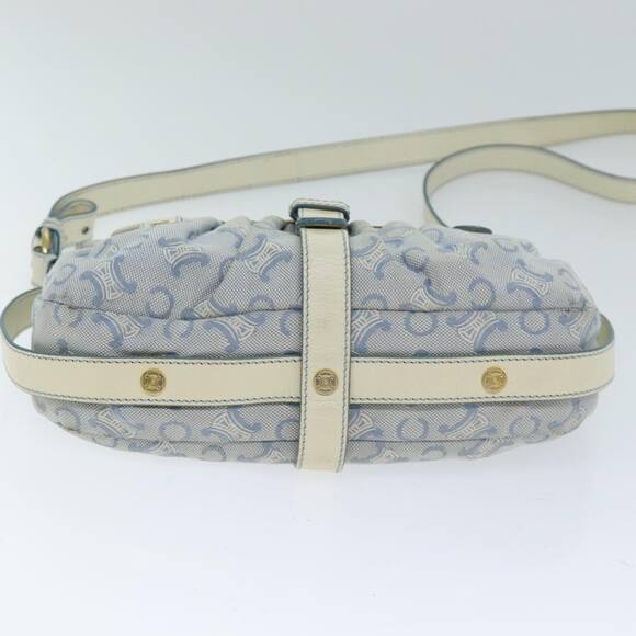 CELINE C Macadam Canvas Shoulder Bag Light Blue - Picture 5 of 16